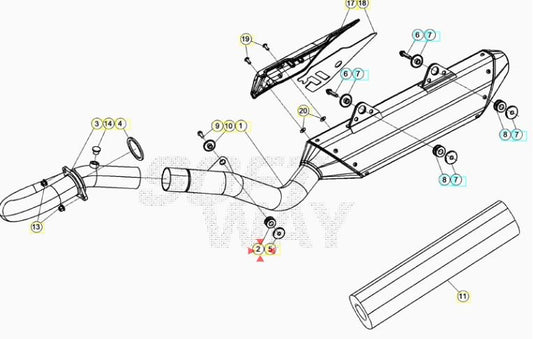 Silent block gomma Beta RR 350-390-430-480 4T 2020/2023