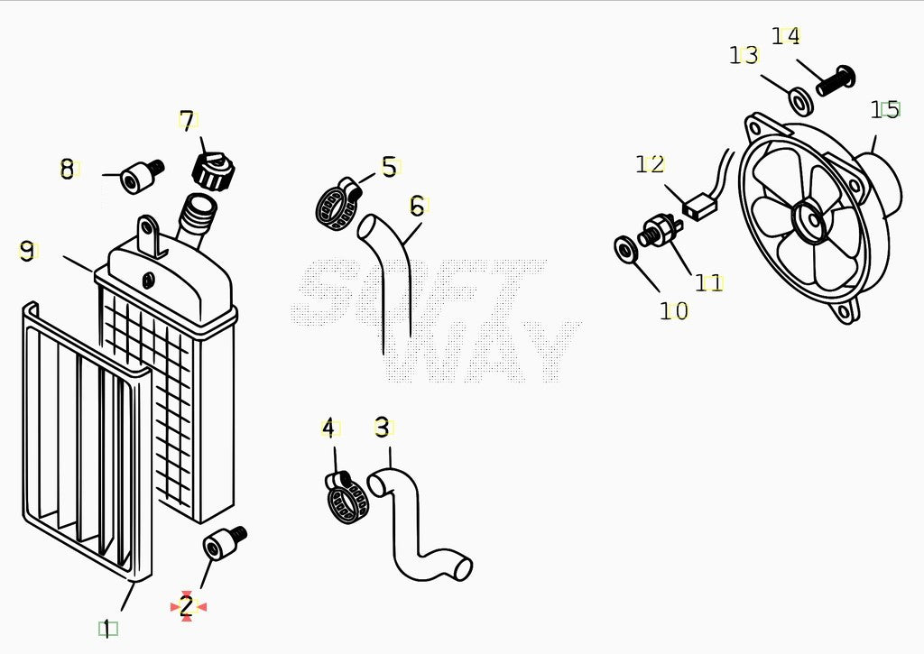 Silent block radiatore