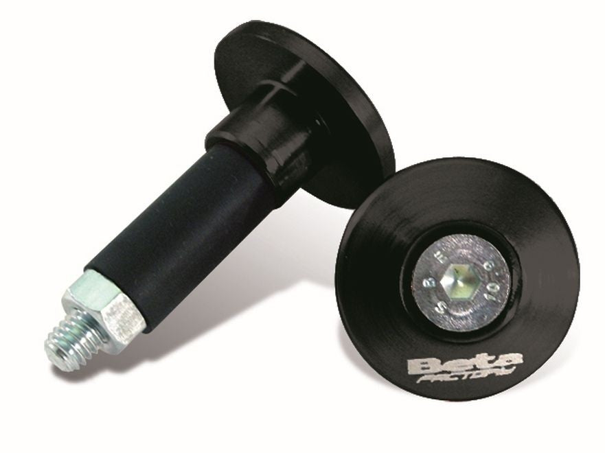 Tappi manubrio anodizzati nero Beta RR enduro, motard, alp, trial