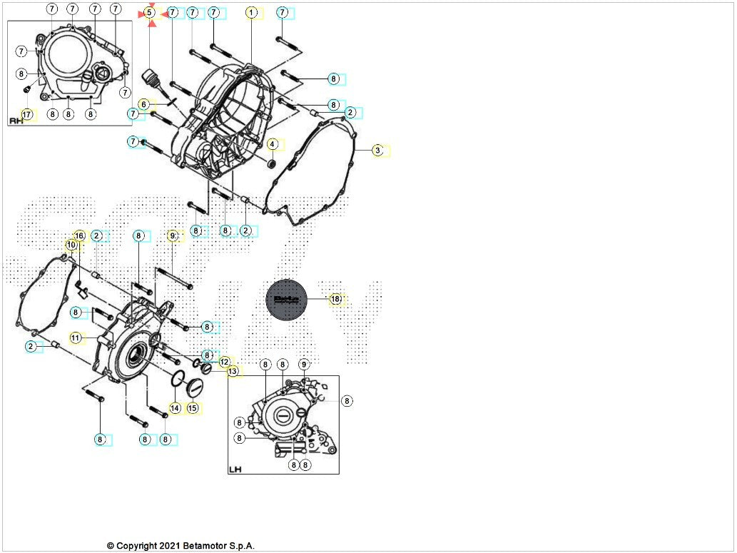 Tappo asta livello olio Beta Enduro/Motard RR 125 4T LC Minarelli 2021-2025
