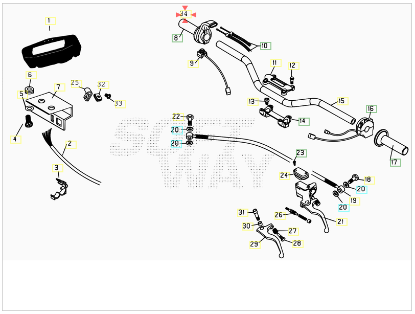 Tubo gas Beta RR 350/390/400/430/450/480/498/520/525 4T 2005-2015