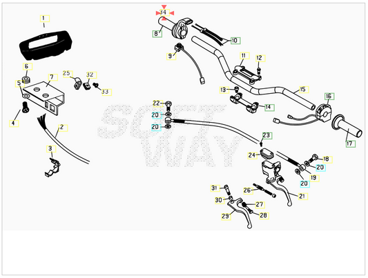 Tubo gas Beta RR 350/390/400/430/450/480/498/520/525 4T 2005-2015