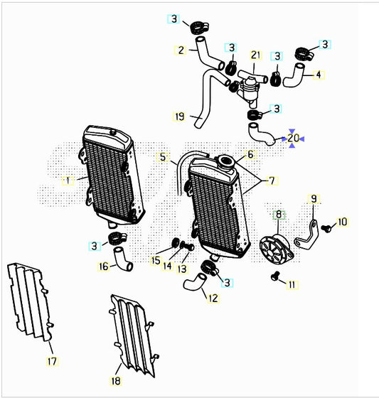 Tubo termostato Beta RR 400/450/525 4T 2005-2009