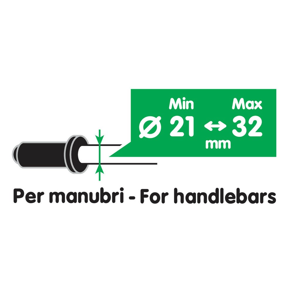 Usb-Fix Tube, caricatore Usb con fissaggio a manubrio e connettori a forcella - Fast Charge - 3000 mA - 12/24V