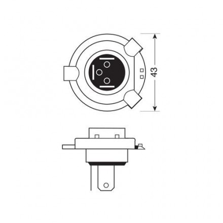 Lampada H4 12 LED 6500° K per conversione fari alogeni 9-32V - (H4) - 20W