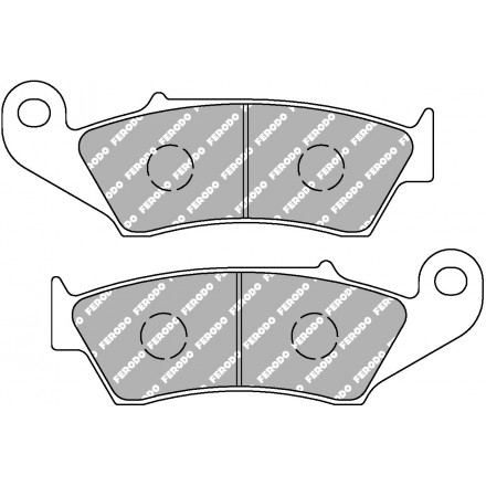 COPPIA PASTIGLIE ORGANICHE FERODO COMPATIBILE CON BETA/ RR MOTARD 50 CC 2009-2012 ANTERIORI SPOKE WHEEL