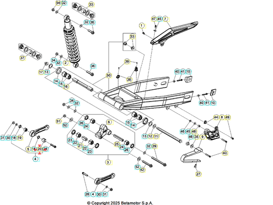 Distanziale 8X22X22,9 Beta RR 50 Sport/Racing (2005-2026) RR 125 4T LC ( 2013-2026) OEM 032330930000