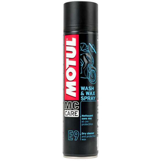 Pulitore a secco Spray MOTUL MC CARE E9 WASH & WAX SPRAY