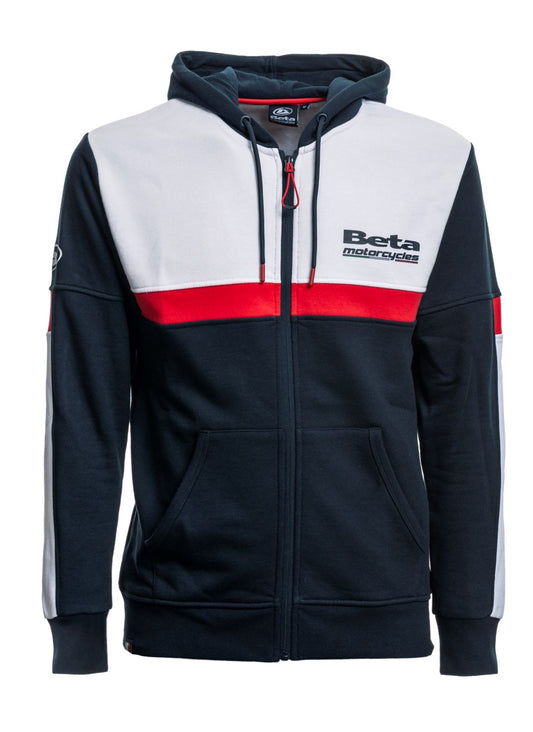 Felpa con cappuccio paddock Team Replica Beta blu/rosso/bianco