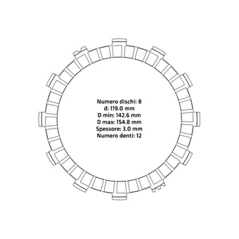 compare product Clutch plate kit with friction plates Beta RR 2T 2013/2017 RR 4T 2011/2017