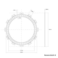 Kit dischi frizione guarniti Beta RR 250/300 2T (2018-2026) RR 350/390/430/480 4T (2018-2026) Xtrainer (2018-2026)
