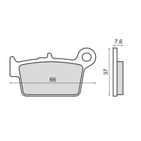 Organic Rear Brake Pads Beta RR 50 2T (2005-2026) - RR 125 4T AC/LC (2010-2026) - Alp 200 (2005-2023)