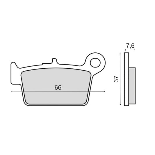 Pastiglie Freno Posteriori Organiche Beta RR 50 2T (2005-2026) - RR 125 4T AC/LC (2010-2026) - Alp 200 (2005-2023)
