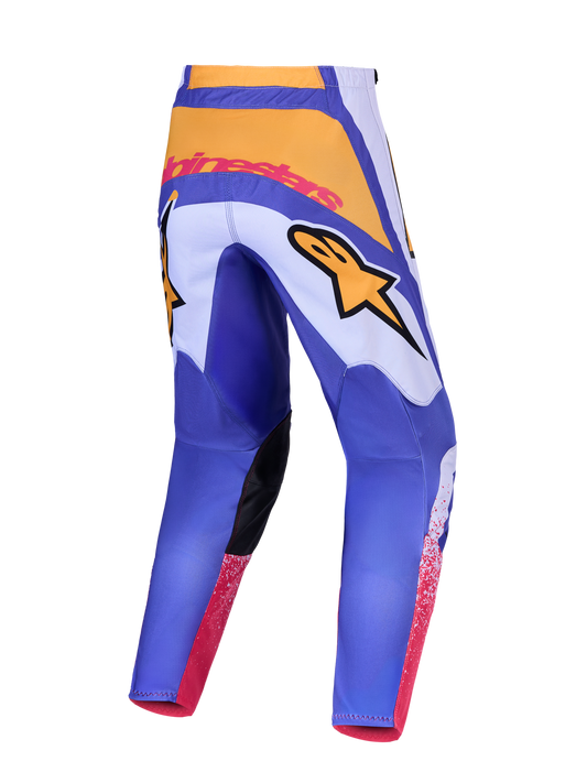 Pantaloni Cross Alpinestars Fluid Drag Lilla/Giallo/Bianco