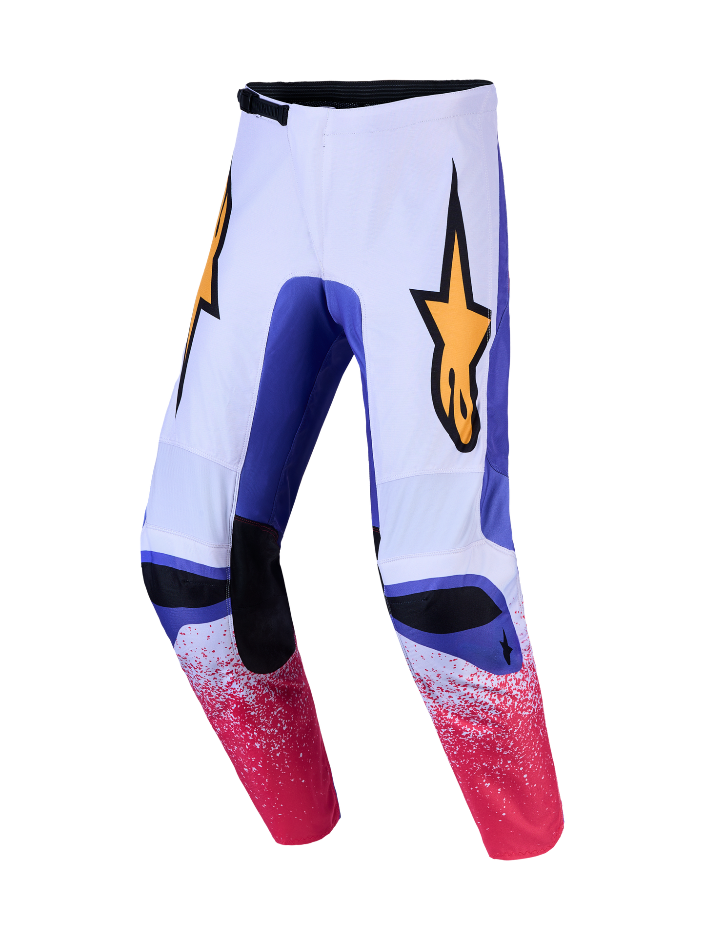 Pantaloni Cross Alpinestars Fluid Drag Lilla/Giallo/Bianco