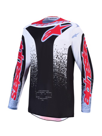 compare product Maglia Cross Alpinestars Fluid Drag Nero/Bianco/Azzurro/Rosso Fluo