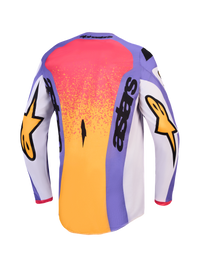 Maglia Cross Alpinestars Fluid Drag Lilla/Giallo/Bianco