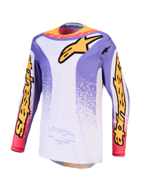 Maglia Cross Alpinestars Fluid Drag Lilla/Giallo/Bianco