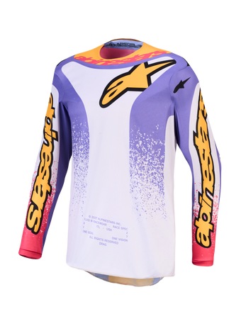compare product Maglia Cross Alpinestars Fluid Drag Lilla/Giallo/Bianco