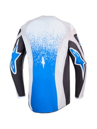 Maglia Cross Alpinestars Fluid Drag Grigio/Azzurro/Bianco