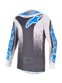 Maglia Cross Alpinestars Fluid Drag Grigio/Azzurro/Bianco