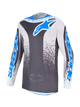 Maglia Cross Alpinestars Fluid Drag Grigio/Azzurro/Bianco