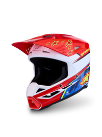 Casco Cross Alpinestars S-M3 Falcon Rosso/Bianco/Blu