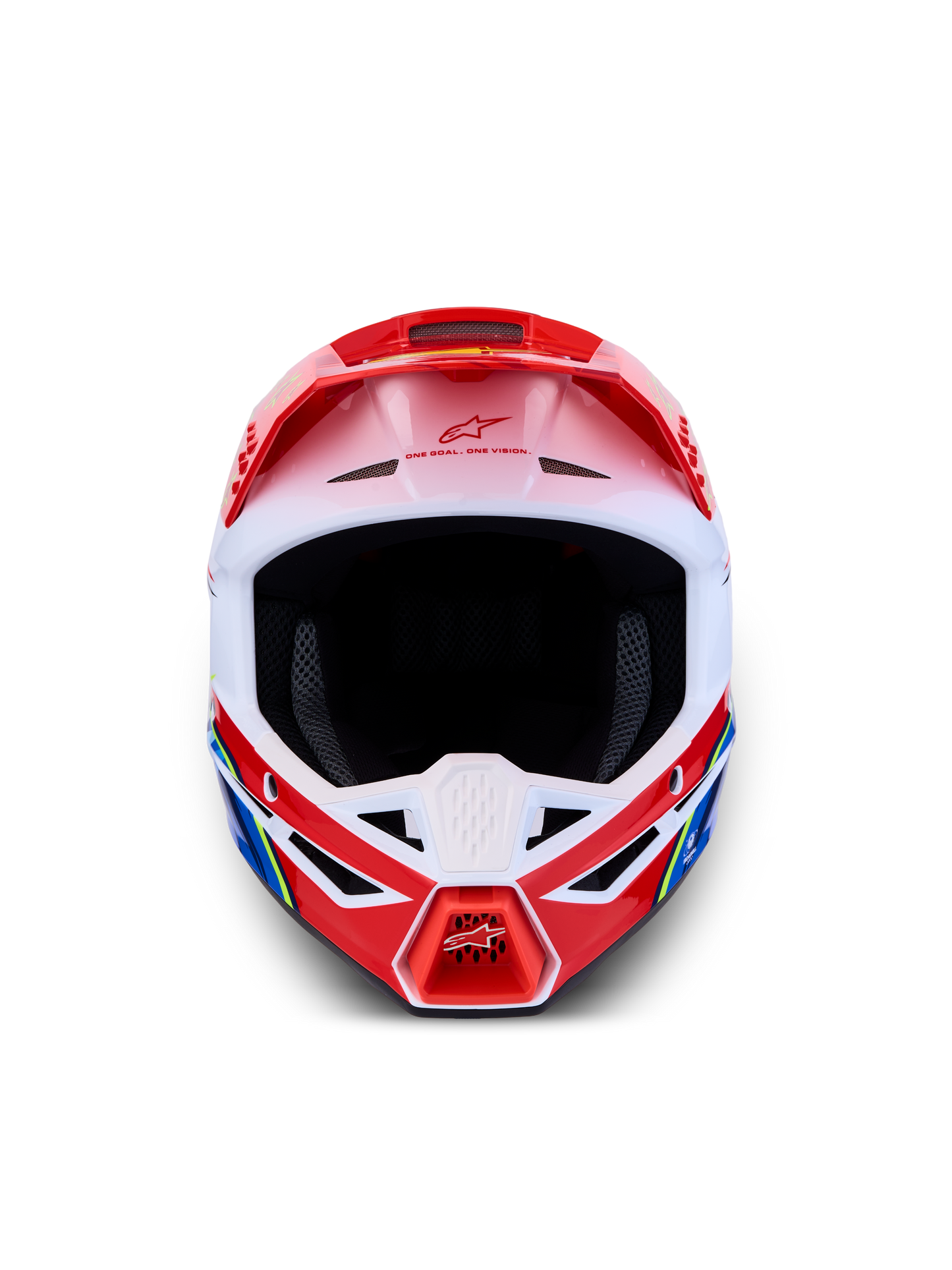 Casco Cross Alpinestars S-M3 Falcon Rosso/Bianco/Blu