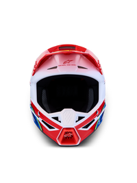 Casco Cross Alpinestars S-M3 Falcon Rosso/Bianco/Blu