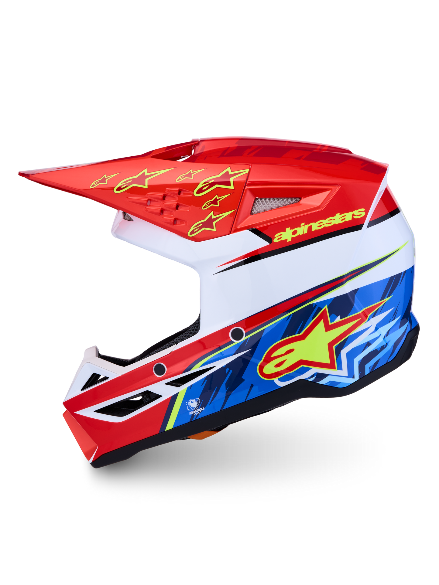 Casco Cross Alpinestars S-M3 Falcon Rosso/Bianco/Blu
