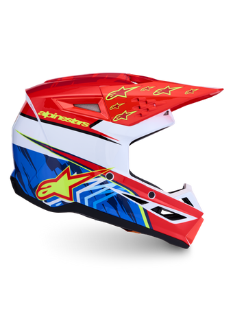 compare product Casco Cross Alpinestars S-M3 Falcon Rosso/Bianco/Blu