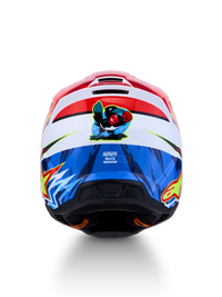 Casco Cross Alpinestars S-M3 Falcon Rosso/Bianco/Blu