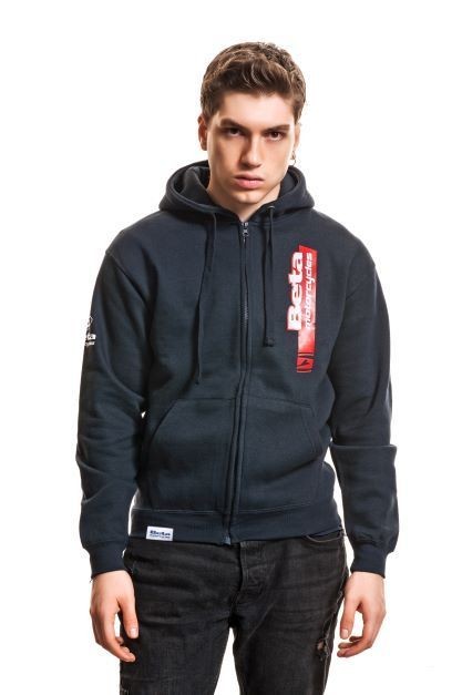 BETA PADDOCK HOODIE - BLUE RED STRIPE