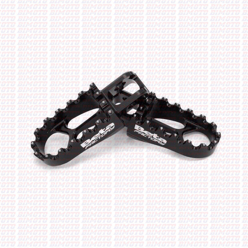 Black Anodized Ergal Footpegs Beta RR 50 2T (2012-2025) - RR 125 4T LC (2021-2025) - Alp 4.0 / X (2024-2025)