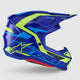 Casco Cross Alpinestars S-M7 Deed Blu / Giallo Fluo