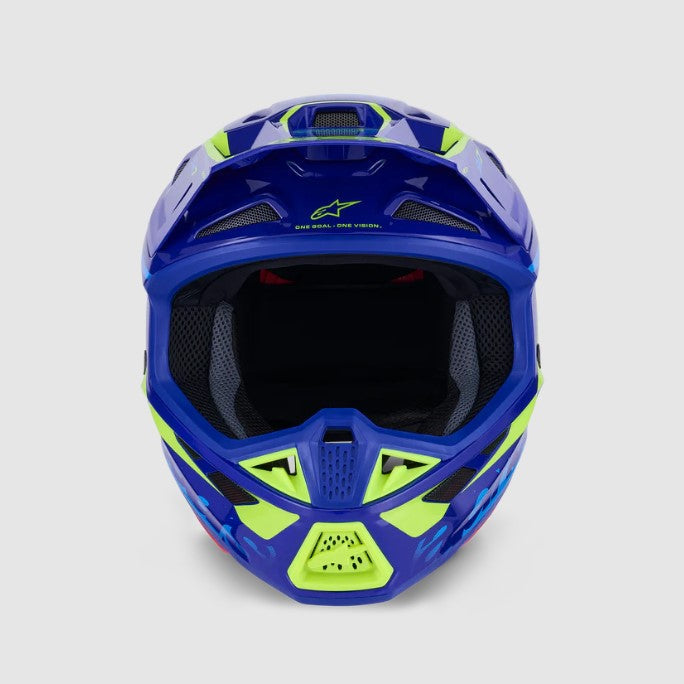 Casco Cross Alpinestars S-M7 Deed Blu / Giallo Fluo