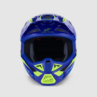Casco Cross Alpinestars S-M7 Deed Blu / Giallo Fluo