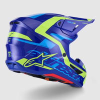 Casco Cross Alpinestars S-M7 Deed Blu / Giallo Fluo
