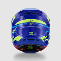 Casco Cross Alpinestars S-M7 Deed Blu / Giallo Fluo