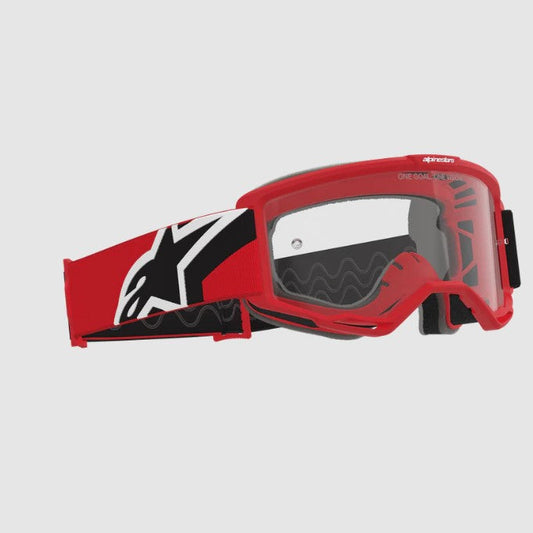 Maschera Alpinestars Vision OTG Rosso per Occhiali da Vista – Lente Trasparente