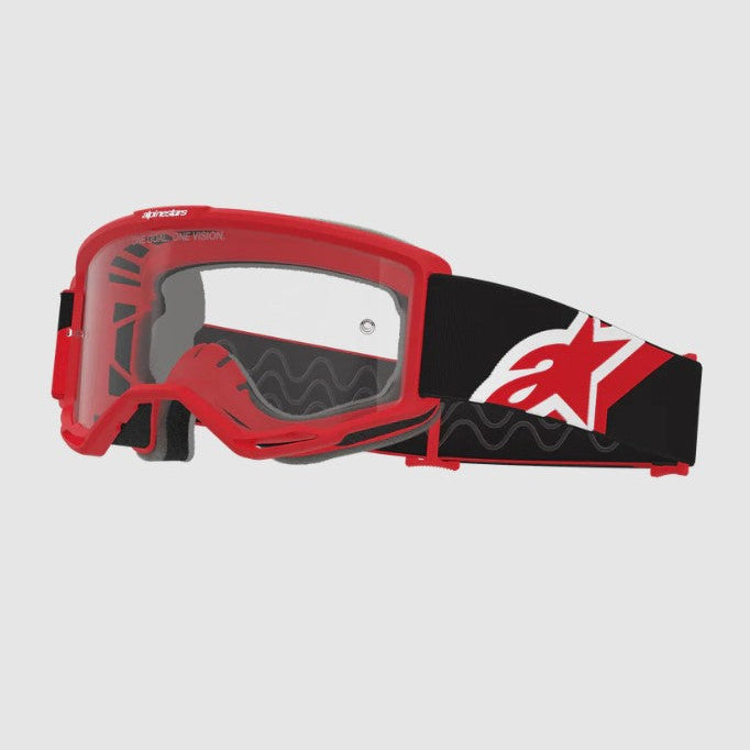 Maschera Alpinestars Vision OTG Rosso per Occhiali da Vista – Lente Trasparente