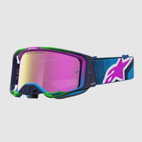 Maschera Alpinestars Vision 8 Blithe Blu/Purple – Lente Specchiata Rosa