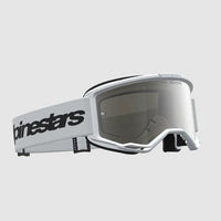 Maschera Alpinestars Vision 3 Wrmk Bianco Lente Specchiata Argento
