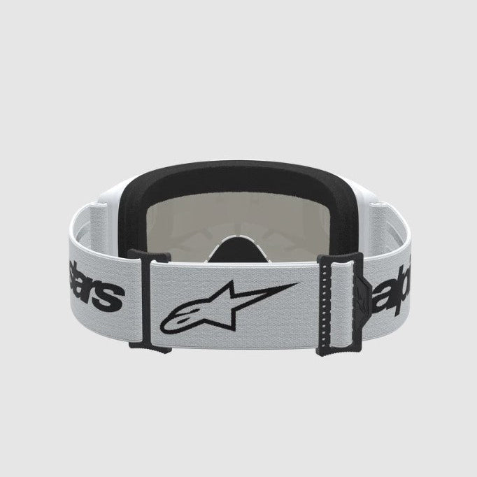 Maschera Alpinestars Vision 3 Wrmk Bianco Lente Specchiata Argento