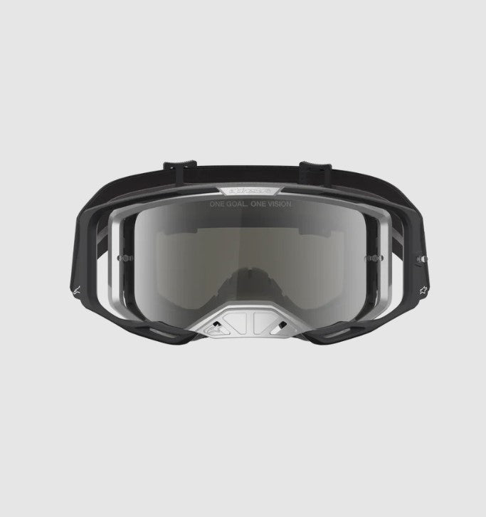 Maschera Alpinestars Vision 8 Amber Nero/Argento – Lente Specchiata Argento