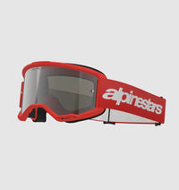 Maschera Alpinestars Vision 3 Wordmark Rosso Lente Specchiata Argento