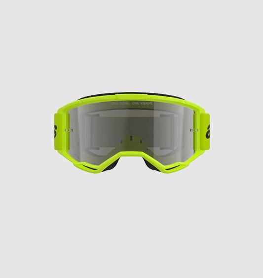 Maschera Alpinestars Vision 3 Wordmark Giallo Lente Specchiata Argento