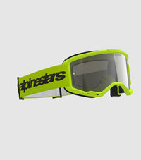 Maschera Alpinestars Vision 3 Wordmark Giallo Lente Specchiata Argento