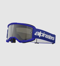 Maschera Alpinestars Vision 3 Wordmark Blu Lente Specchiata Argento