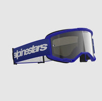 Maschera Alpinestars Vision 3 Wordmark Blu Lente Specchiata Argento